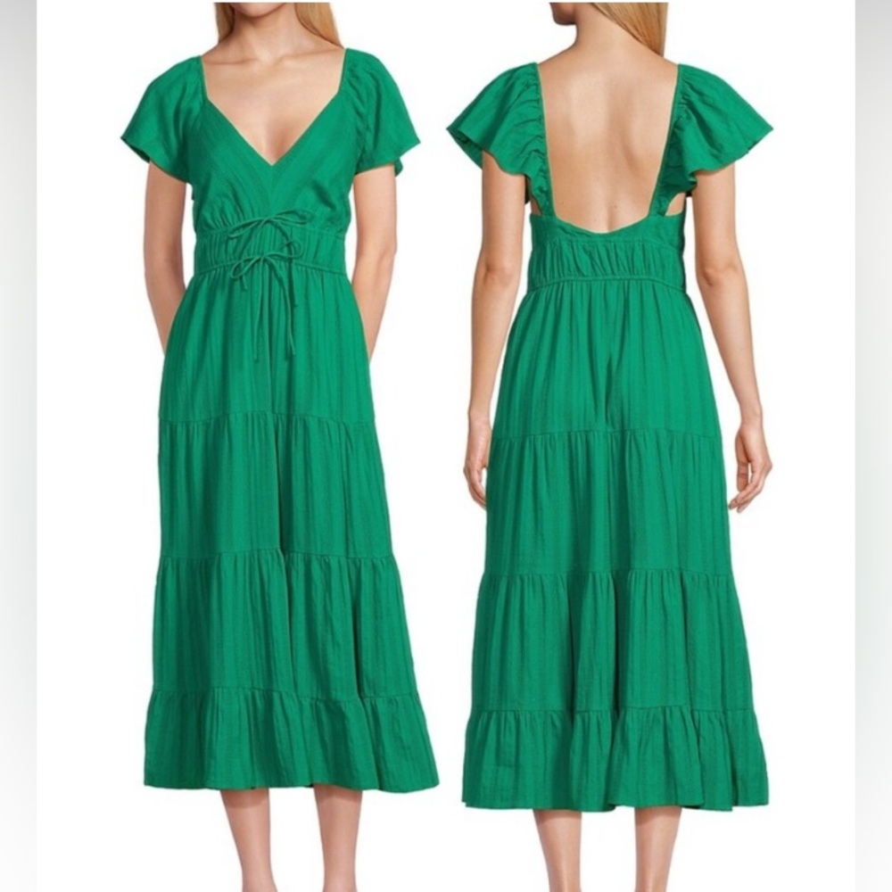 NWT Riley Cotton Maxi in gumdrop green